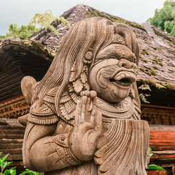 Smiling Monkey Statue in Ubub Bal